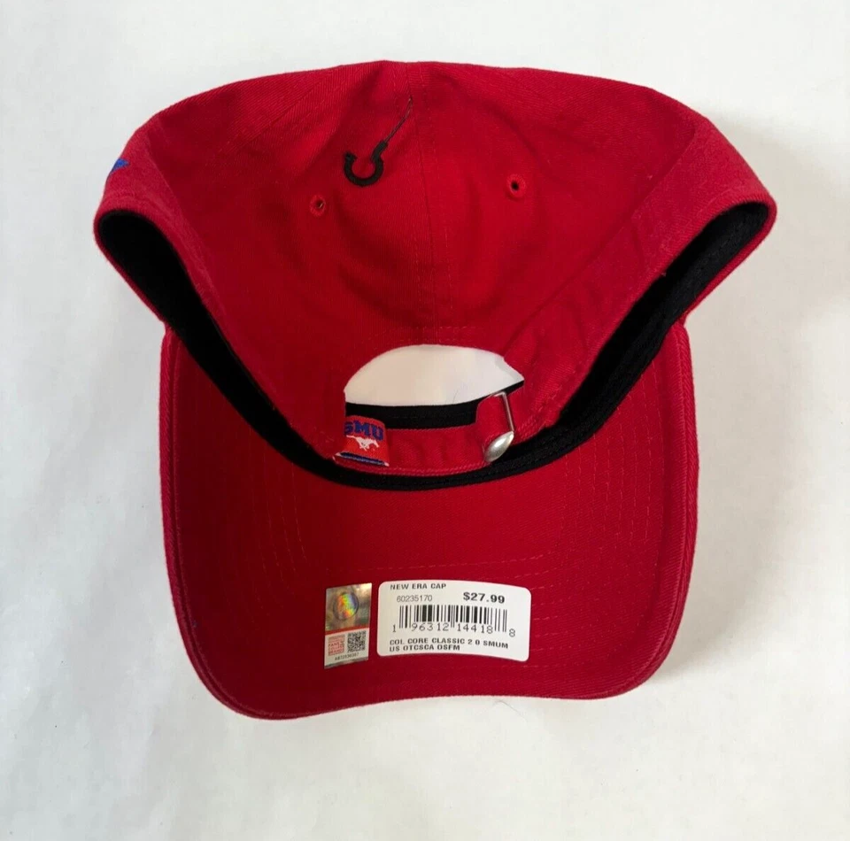 SMU Mustangs NCAA NE Core Classic 2 Adjustable Hat~ Red - Image 4 of 4