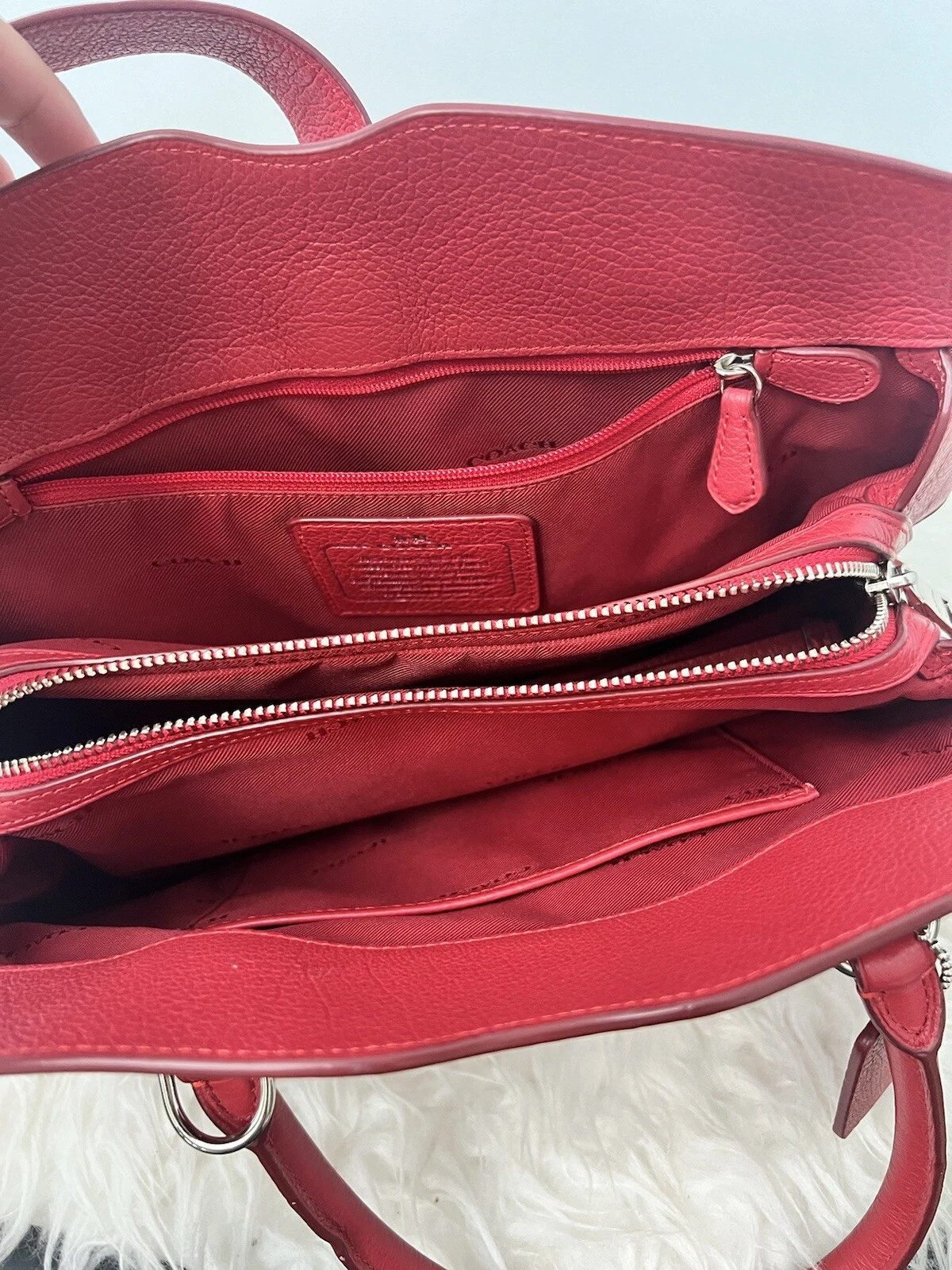 BORSA COACH MERCER 30 (COACH F375) VERO STILE COACH ROSSO ARGENTO #F375