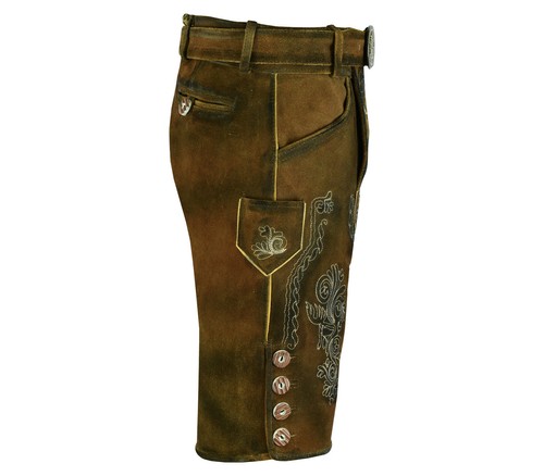 Mens Costume Leather Pants Short Costume Leather Pants with Belt Size 46-60 LE31-33 - Picture 10 of 20