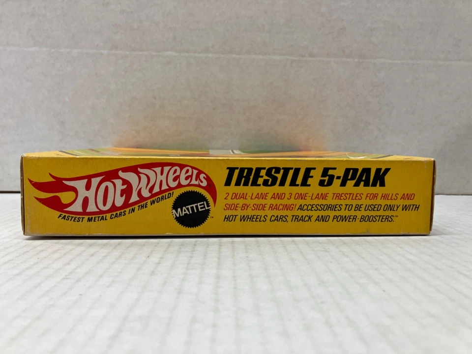 VINTAGE ORIGINAL MATTEL 1969 HOTWHEELS TRESTLE 5 - PAK - FACTORY SEALED BOX - Image 4 of 4