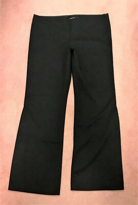 Prague Women Black Dress Pants Side Zipper Closure Side Split Size 10 | eBay