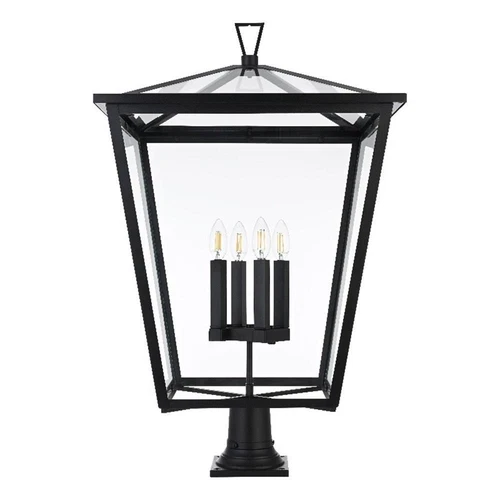Elegant Lighting Oxford 7" Outdoor Pendant In Black - Picture 1 of 7