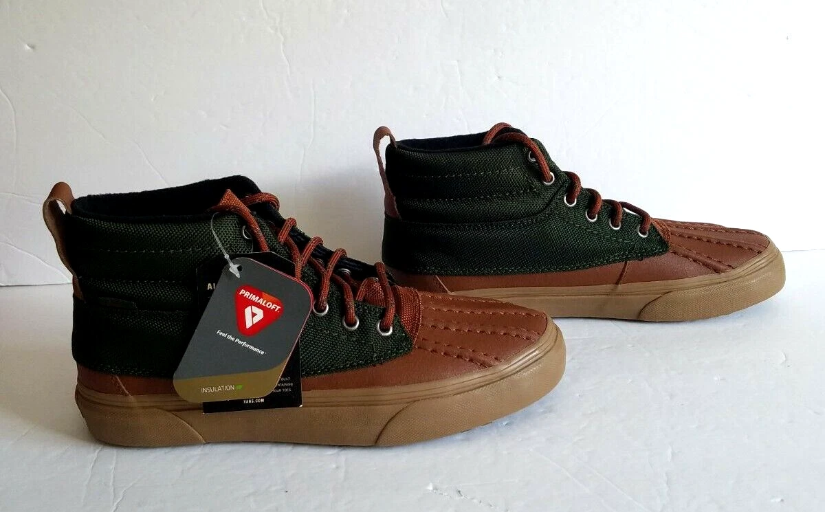 Stivali stringati Vans Off the Wall da uomo per tutte le stagioni MTE verdi e marroni taglia 8