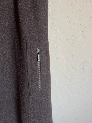 Eddie Bauer Mercer Fit Brown Wool Cargo Pants Cropped Straight Leg Size 8 Lined - Picture 4 of 10