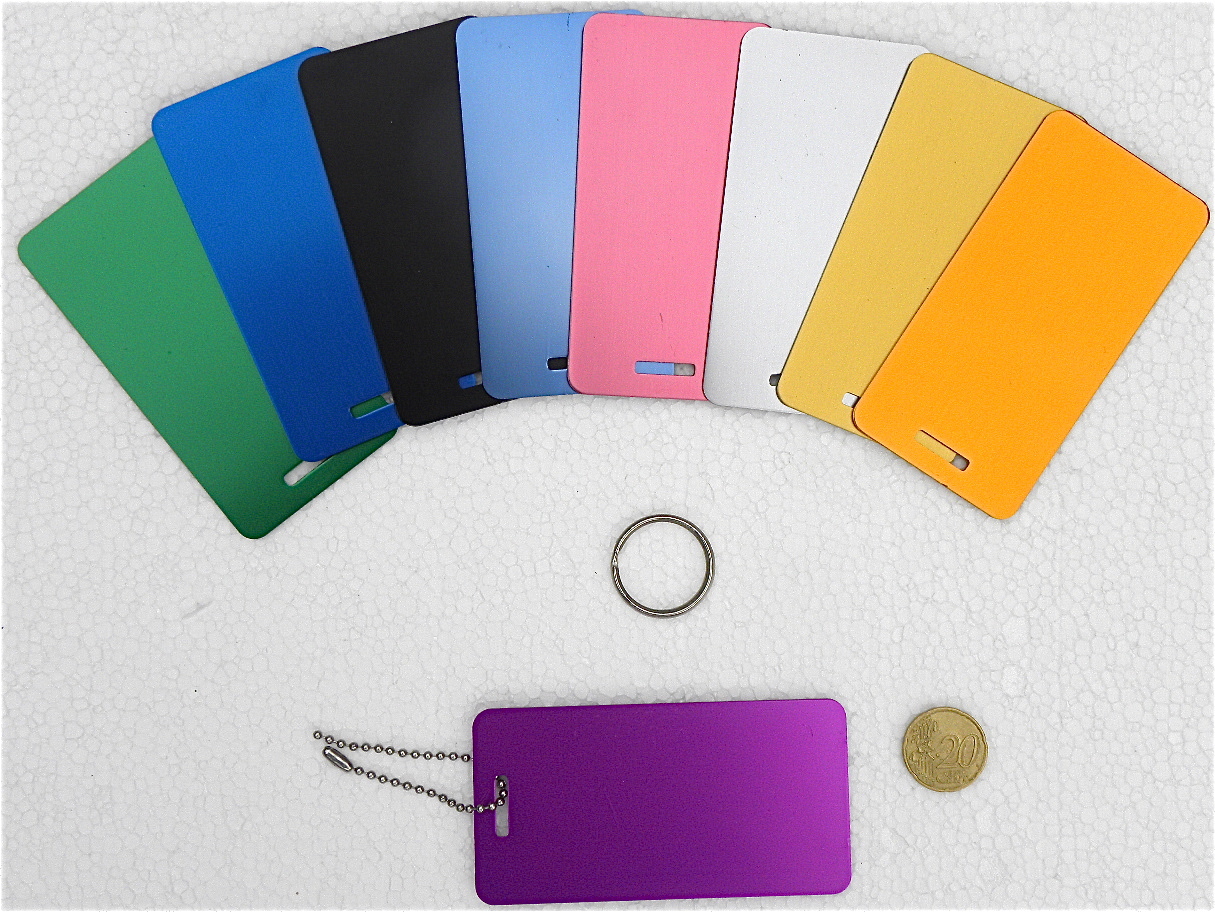 Placa Fucsia De Identificación De Maleta Equipaje Viaje Grabado 1 O 2 Caras