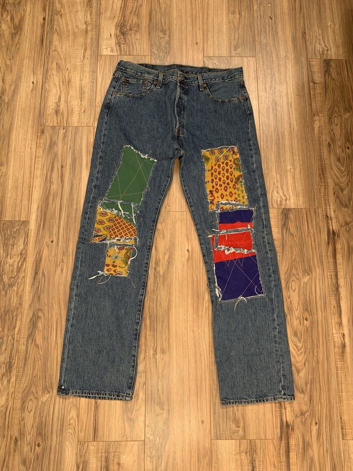 Levi’s 501 Custom Patchwork 38x34 - image 1