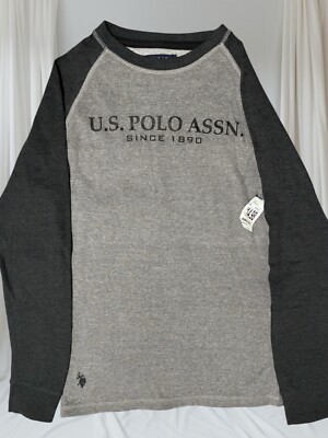 US Polo Assn Mens XS Blue/Grey Long Sleeve Shirt-NWT