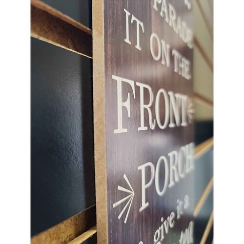 We Don't Hide Crazy 12.5"H X 6"L Wooden Sign - Picture 3 of 4