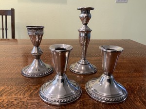 Sterling Silver Candlesticks, Gorham, Poole, International