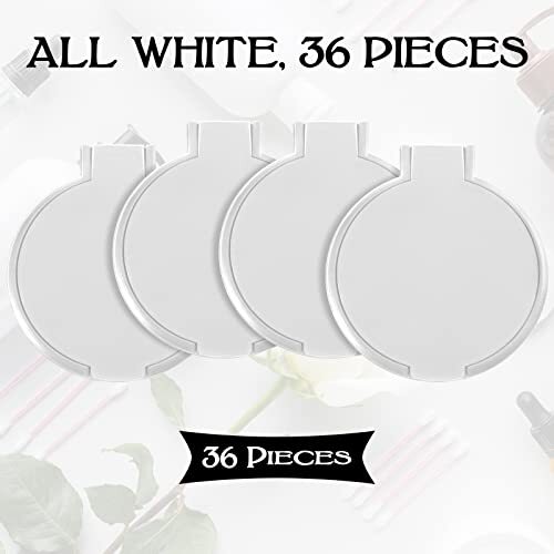 Round Mirror Compact Mirror Mini Folding Mirror Portable Round Mirror 36 White - Bild 3 von 7