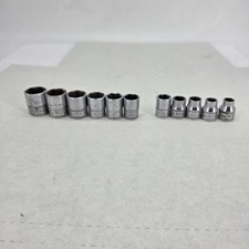 Snap On Fsm 11 Piece Metric Shallow Socket Set 8-19mm 38 Drive Missing 13 Snap On Fsm 11 Piece Metric Shallow Socket Set 8-19mm 38 Drive Missing 13