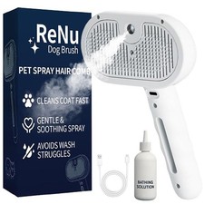 Fresh Fur Shower Brush, 3 In 1 Self Cleaning Pet Spray Hair Removal Comb, Pet...