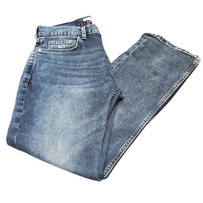 Tommy Jeans Men's 29x30(28'' inseam) Ethan Relaxed Straight Leg Jeans Dark Indigo