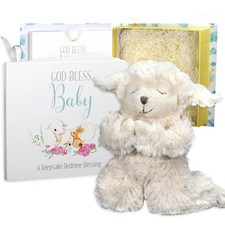 Catholic Baptism Gift Set - 2-Pc White Presentation Box - Interactive Prayer ...