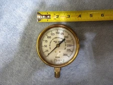 Vintage The Reliable Automatic Sprinkler Co. Inc.  (USG) BRASS Gauge 0 - 300 PSI