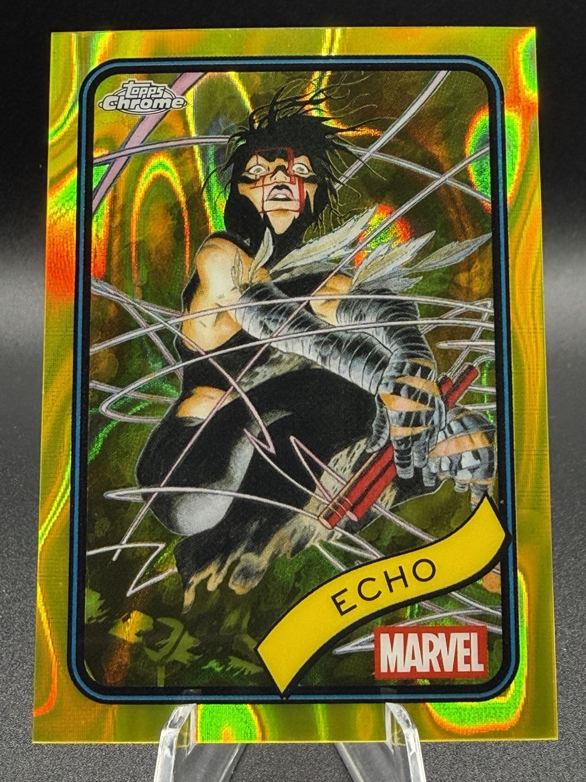 2025 Topps Marvel Chrome Echo Yellow Lava Refractor #14