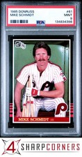 1985 DONRUSS #61 MIKE SCHMIDT PHILLIES HOF PSA 9