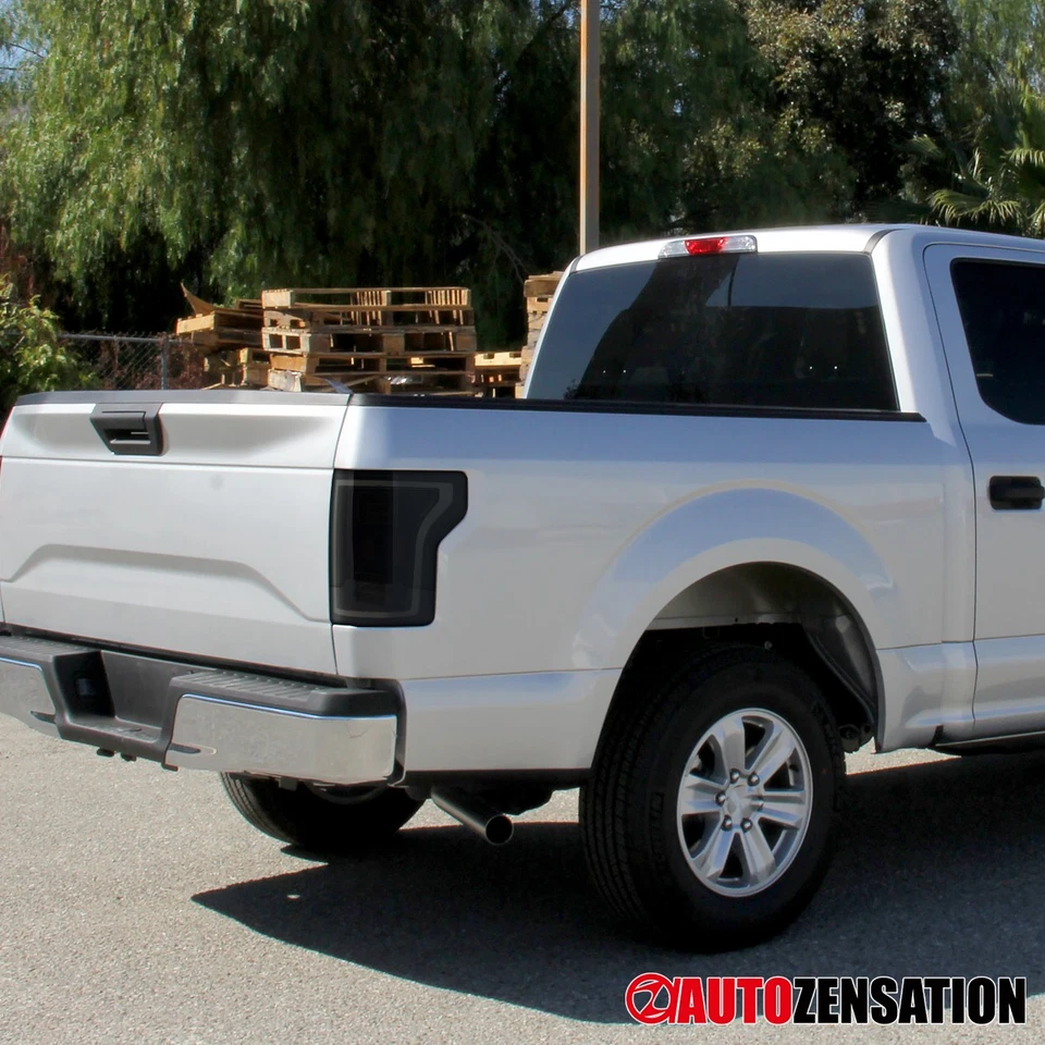 Fit 2015 2016 2017 Ford F150 Black Dark Smoke Full LED Tail Lights Brake Lamps Foto 3 de 4