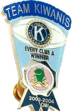 Kiwanis Inter. Dist. CNH Team Kiwanis "Every Club A Winner" 2003-2004 Lapel Pin