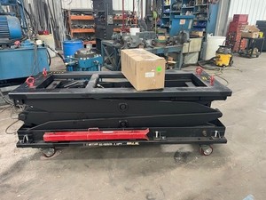4000-pound hydraulic scissor lift.  Handling Specialty Model 2-100-40X.
