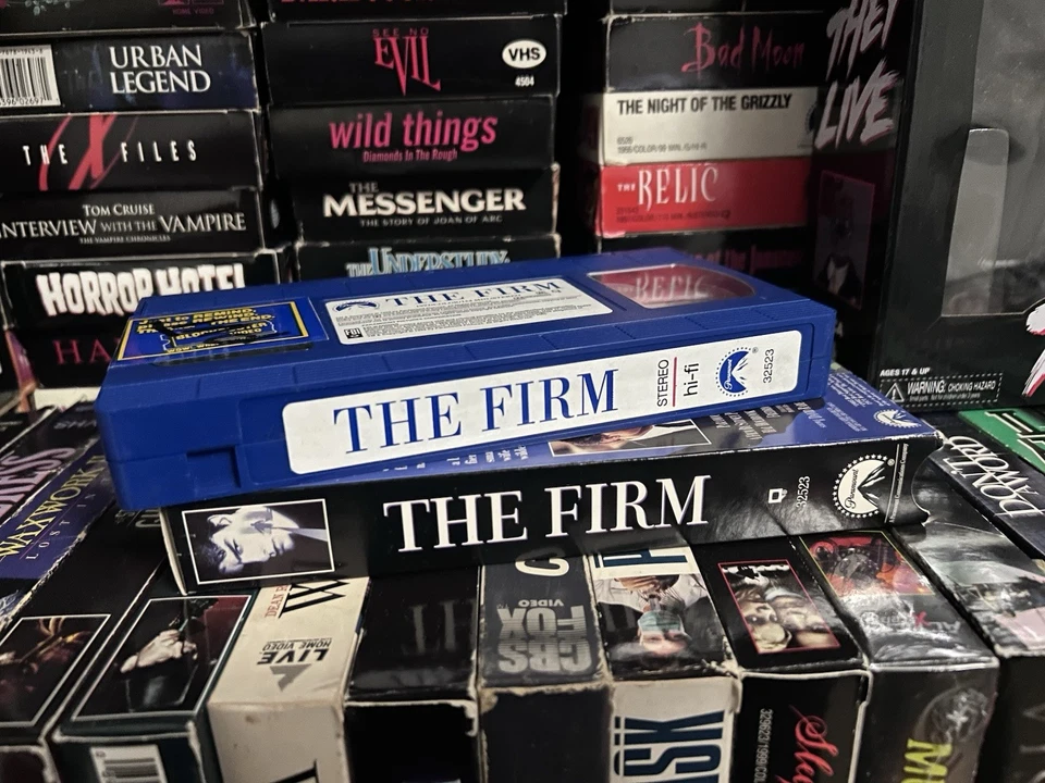 The Firm VHS Tape 1996 Royal Blue Variant HTF Colored Tape Vtg Blockbuster OOP - Image 2 of 4
