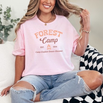 Forest Camp Est 1994 Damen Ring-Spun T-Shirt Natur Camping Geschenk für Sie