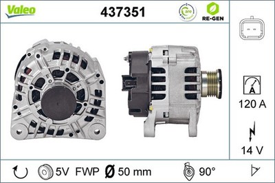 Lichtmaschine Generator Lima VALEO RE-GEN - AT 437351 +71.40  Pfand für TRAFIC 2
