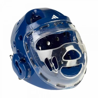 adidas Kopfschutz Dip blau mit Maske, ADITHGM01 für Taekwondo & Kickboxen - Bild 1 von 4