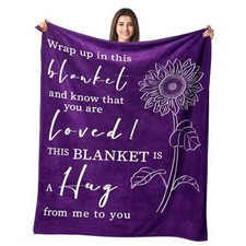 Get Well Gifts for Women After Surgery - Hug 50"x60" Get Well Soon-purple