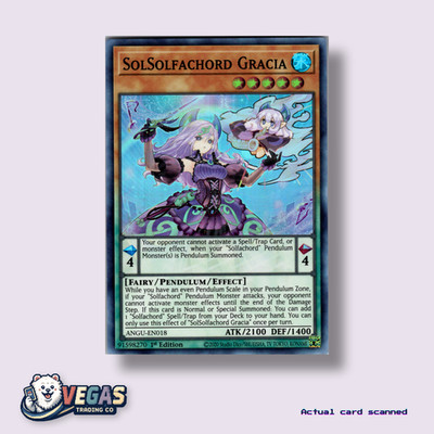 SolSolfachord Gracia ANGU-EN018 1st Edition Super Rare NM Yu-Gi-Oh!