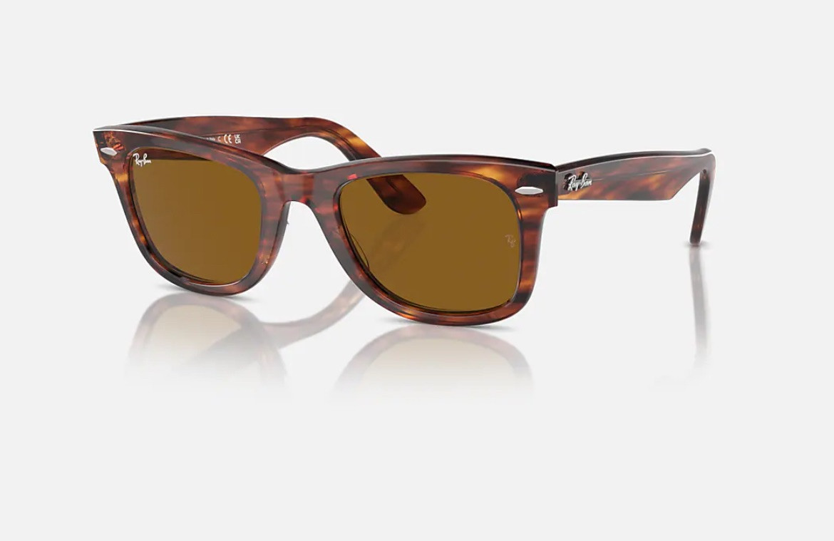 Ray-Ban Original Wayfarer Men's Sunglasses Classic Polished Tortoise/Light Brown