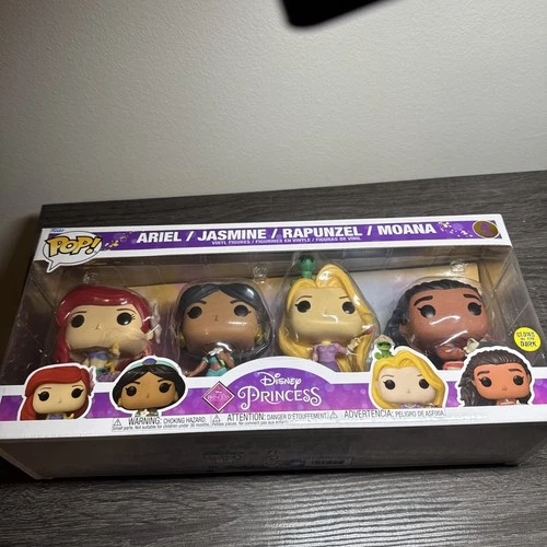Funko Pop! Disney Princess Ariel Jasmine Rapunzel Moana 4 Pack Special Edition