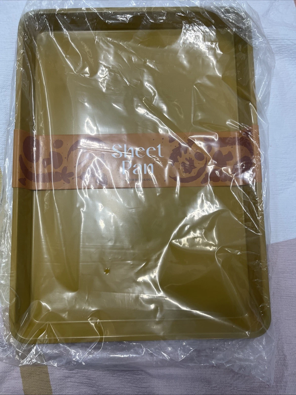 NEW Anthropologie Marigold Mustard Yellow Enameled Sheet Pan