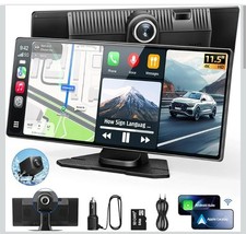 11.5" Wireless Apple CarPlay Screen for Car, Portable Car Play  Android Auto To