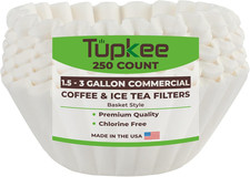 Extra Large Coffee Filters 13.75x5.25 Fits Bunn 1.5-3 Gallon Commercial 250 Coun