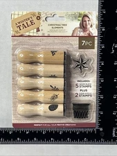 Crafter’s Companion Christmas Tree Elements Wood Block & Clear Stamp Set