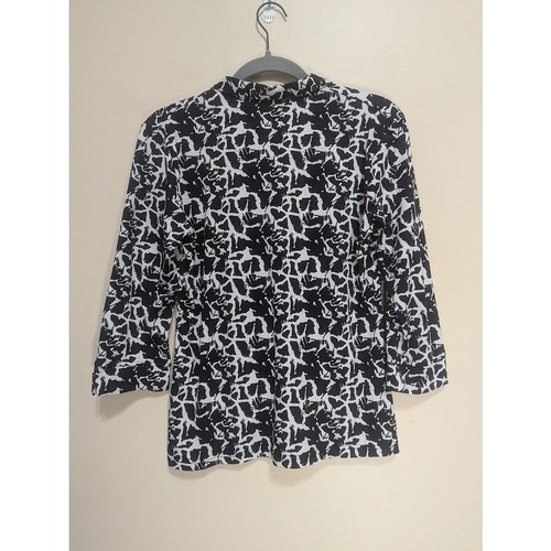 Sport Haley 1/4 Zip Polo Black & White Women’s Medium 3/4 Sleeve Golf Leisure - Picture 7 of 8
