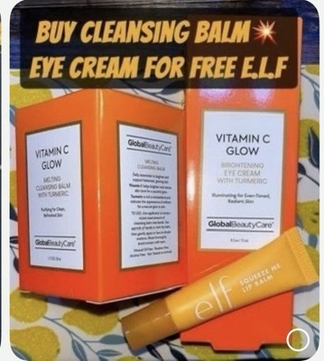 Global Beauty Care Vitamin C Glow Brightening Cleansing Set Eye + Lip Balm