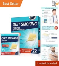 Stop Aid Step 3 Nicotine Patches 30 Count 7mg Over 24H Help Quit Smoking