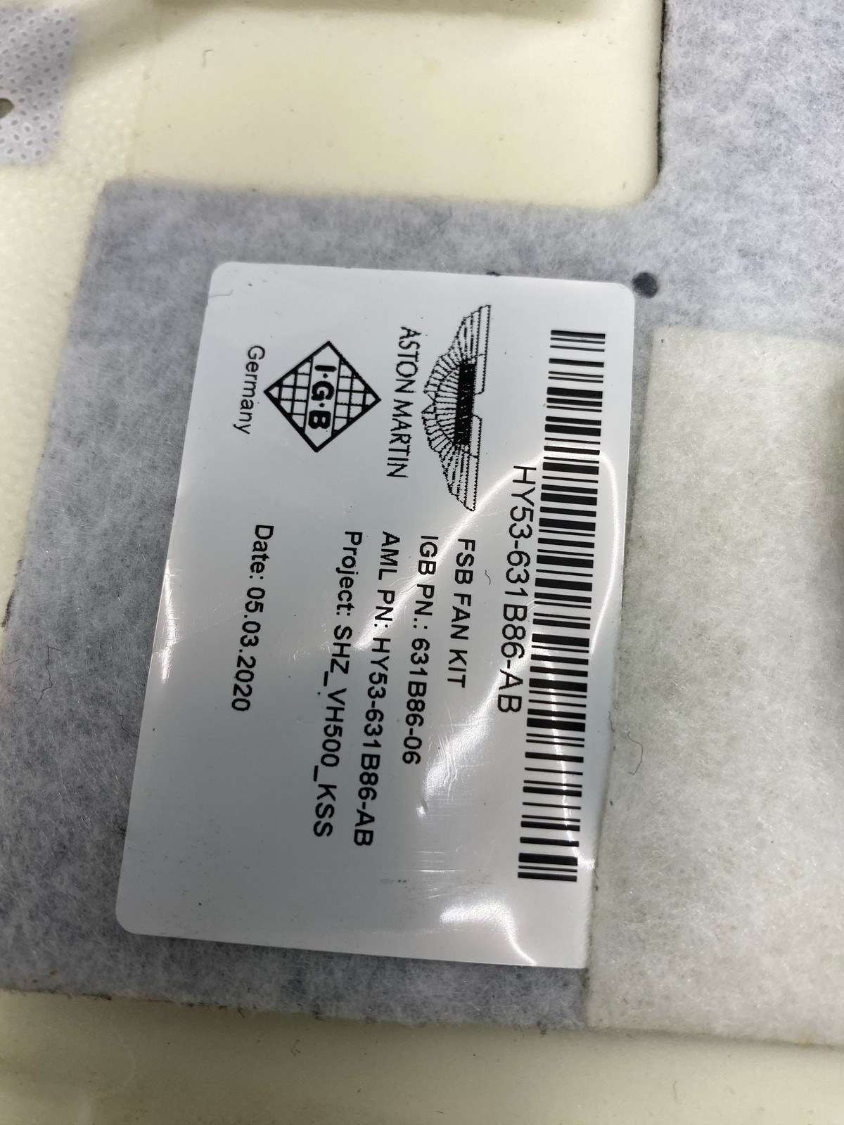 2020-2025 ASTON MARTIN DBX FRONT LEFT DRIVER UPPER HEATED & VENTED SEAT CUSHION