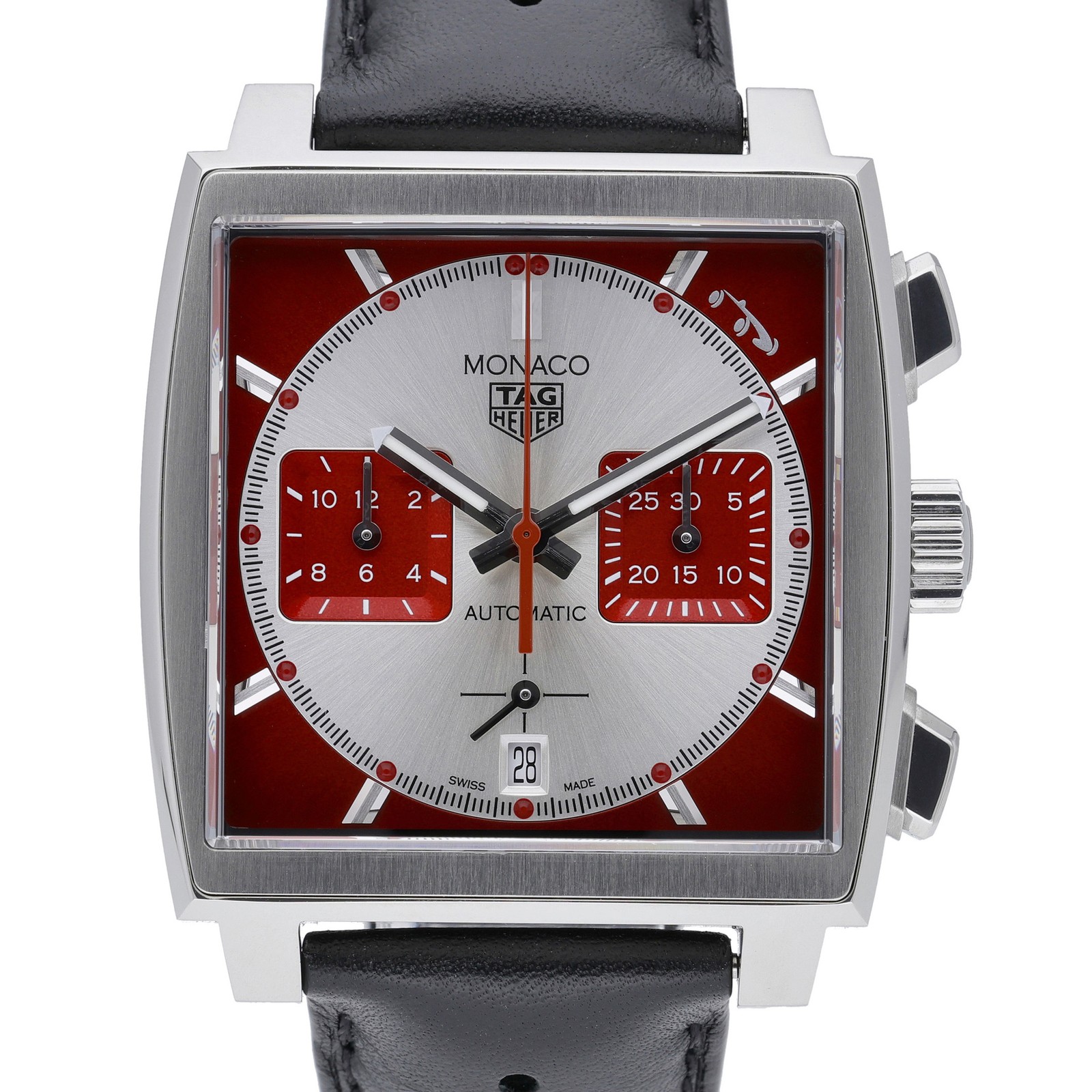 Tag Heuer Monaco CBL2114.FC6486 with 39mm Steel case and Red dial. Excellent ...