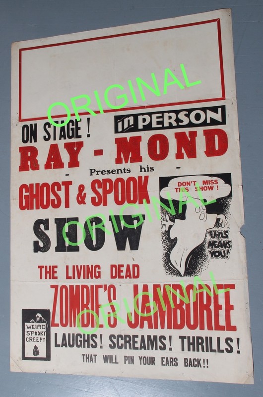ZOMBIES GHOST Poster 28x41 RAY-MOND 1-SHEET Original Genuine Vintage Rare