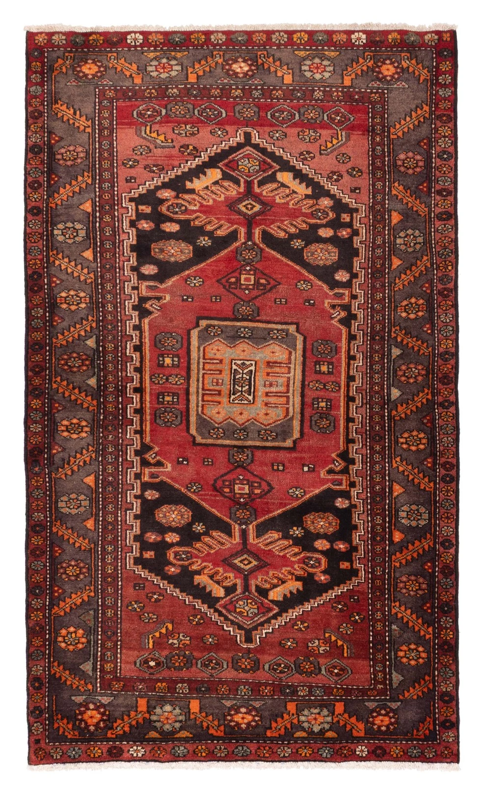 Traditional Vintage Hand-Knotted Area Rug 4'3" x 7'3" Oriental Wool Carpet