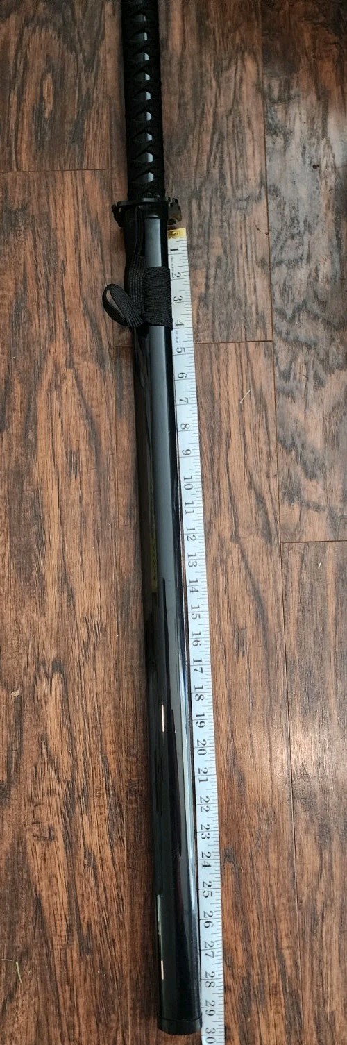 40" Steel Ninja Japanese Samurai Sword Straight Fantasy 30" Blade With Scabbard