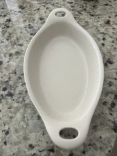 Corning Ware Creations Stoneware Bone White Au Gratin Dish 12 OZ