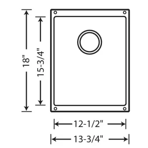 Blanco 513422 Precis 13-3/4" Undermount Single Basin SILGRANIT - White - Image 2 of 2