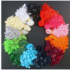100 Clothing Tag Hang Strings Square Lock Fastener Labelling Tagging Hook String