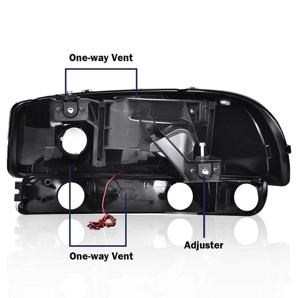 PAIR LED DRL HEADLIGHT+BUMPER LAMPS BLACK/CLEAR FITS 1999-2007 GMC SIERRA/YUKON Foto 3 de 4