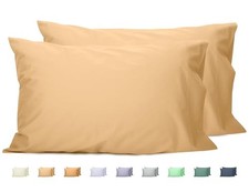 King Pillowcases Set of 2, 100 Cotton King Size King 20"x40" Desert Mist