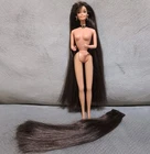 Vintage 1994 Mattel Cut & Style Brunette Barbie Doll & Extra Hair Piece #12643